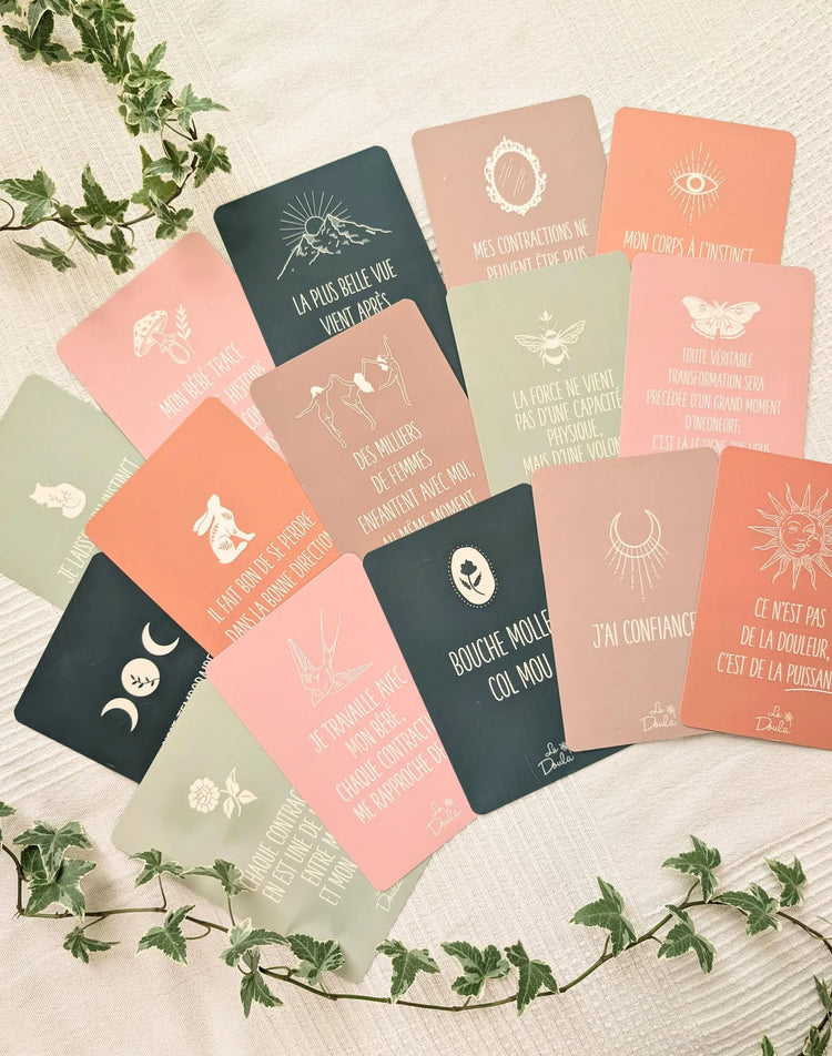 Cartes d'Affirmations pour l'Enfantement