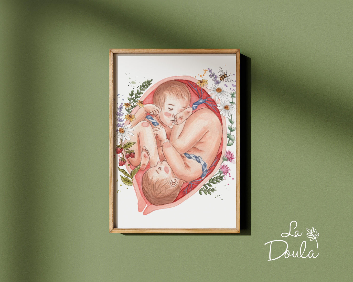 Twin Souls Watercolor Poster