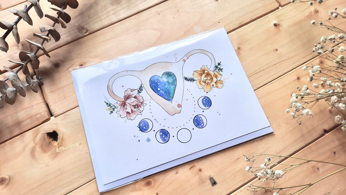 UTERUS IN BLOOM Greeting Card