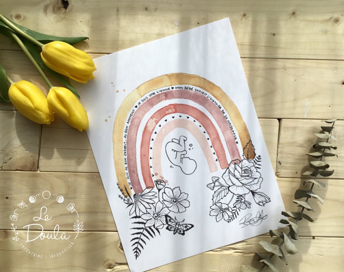 Watercolor print RIGHT PLACE, RIGHT TIME