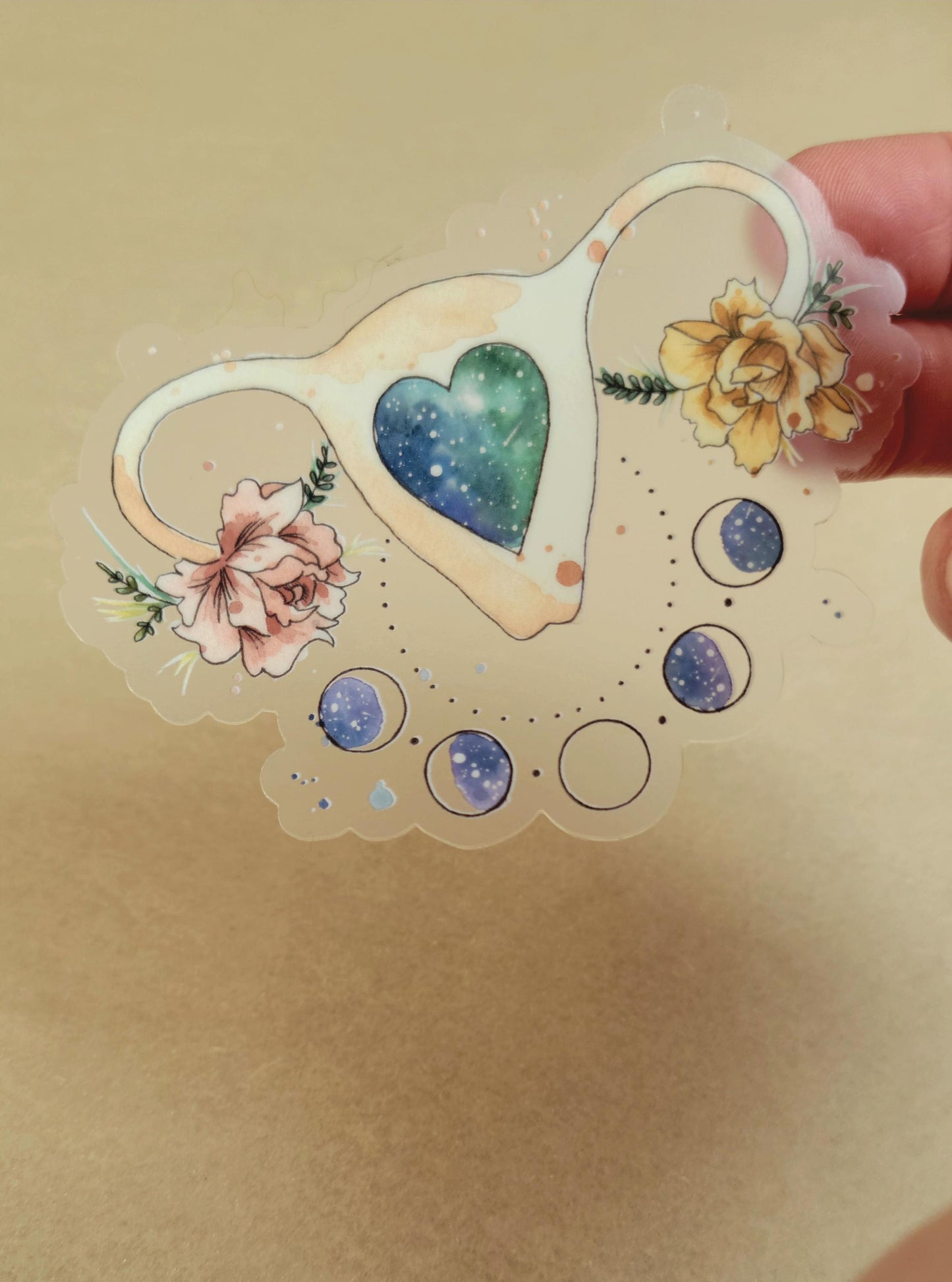 Waterproof vinyl sticker UTERUS IN BLOOM