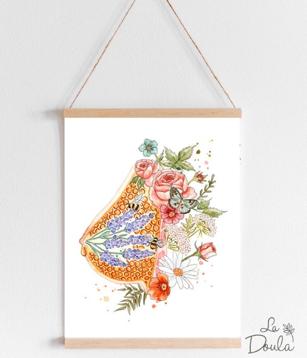 Affiche aquarelle OR LIQUIDE