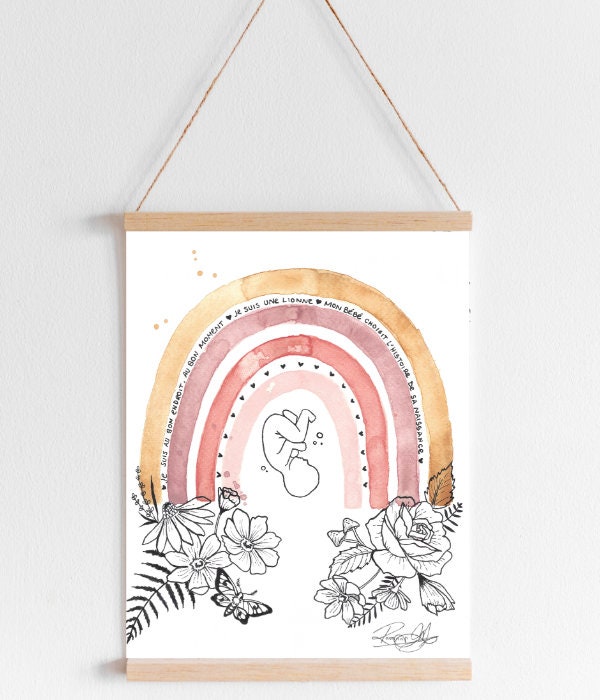 Watercolor print RIGHT PLACE, RIGHT TIME