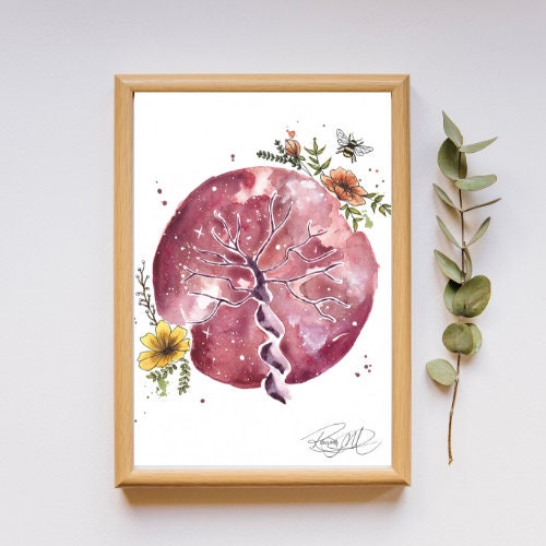 Watercolor print THE PLACENTA