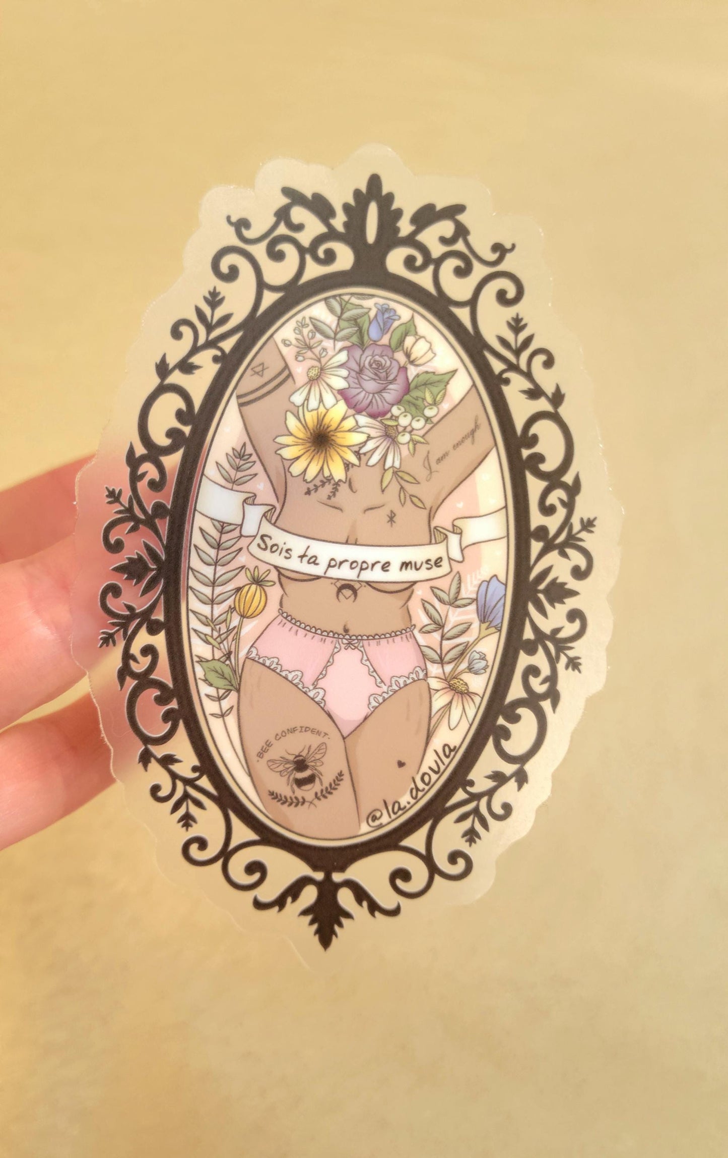 Waterproof vinyl sticker BE YOUR OWN MUSE