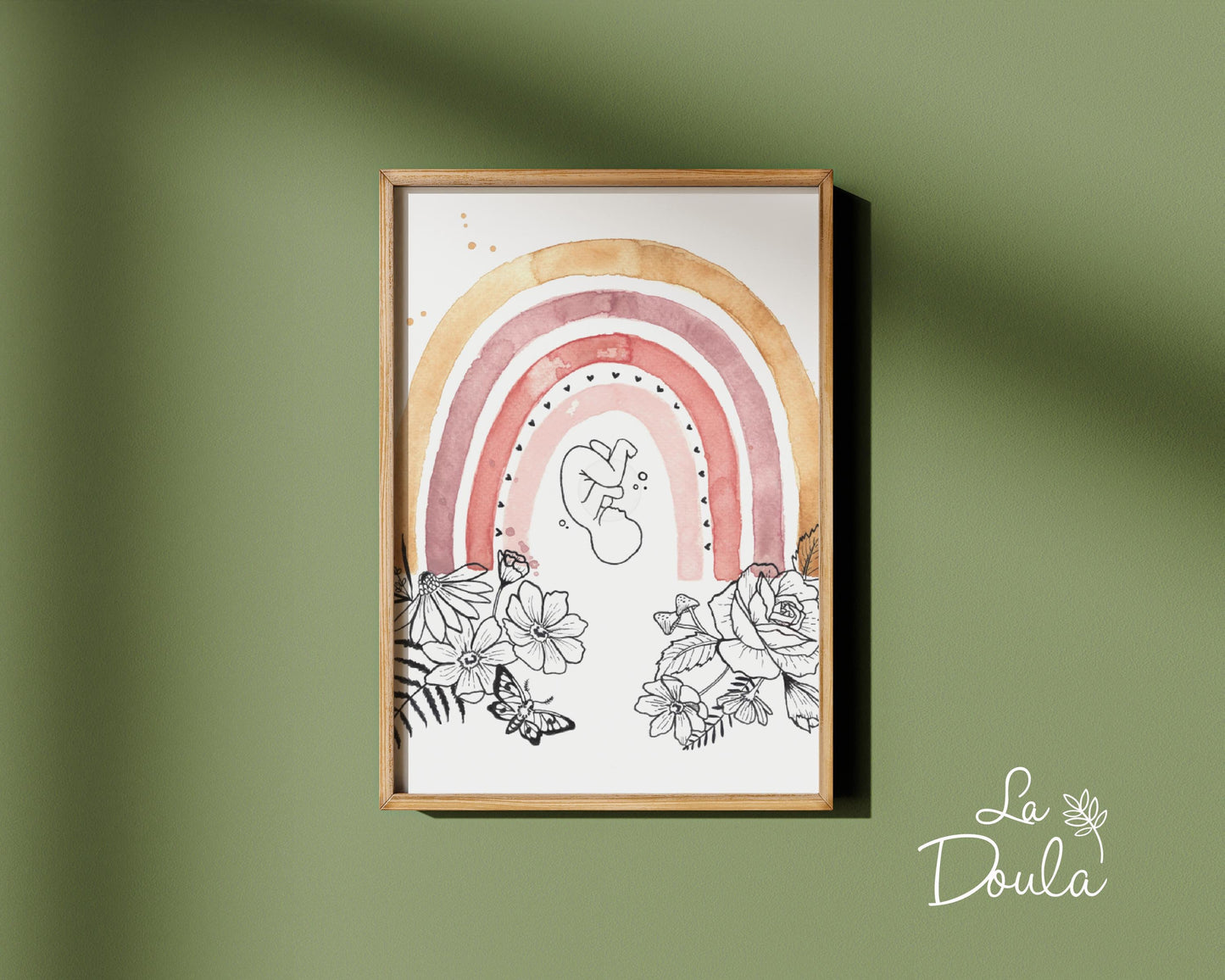Watercolor print RIGHT PLACE, RIGHT TIME