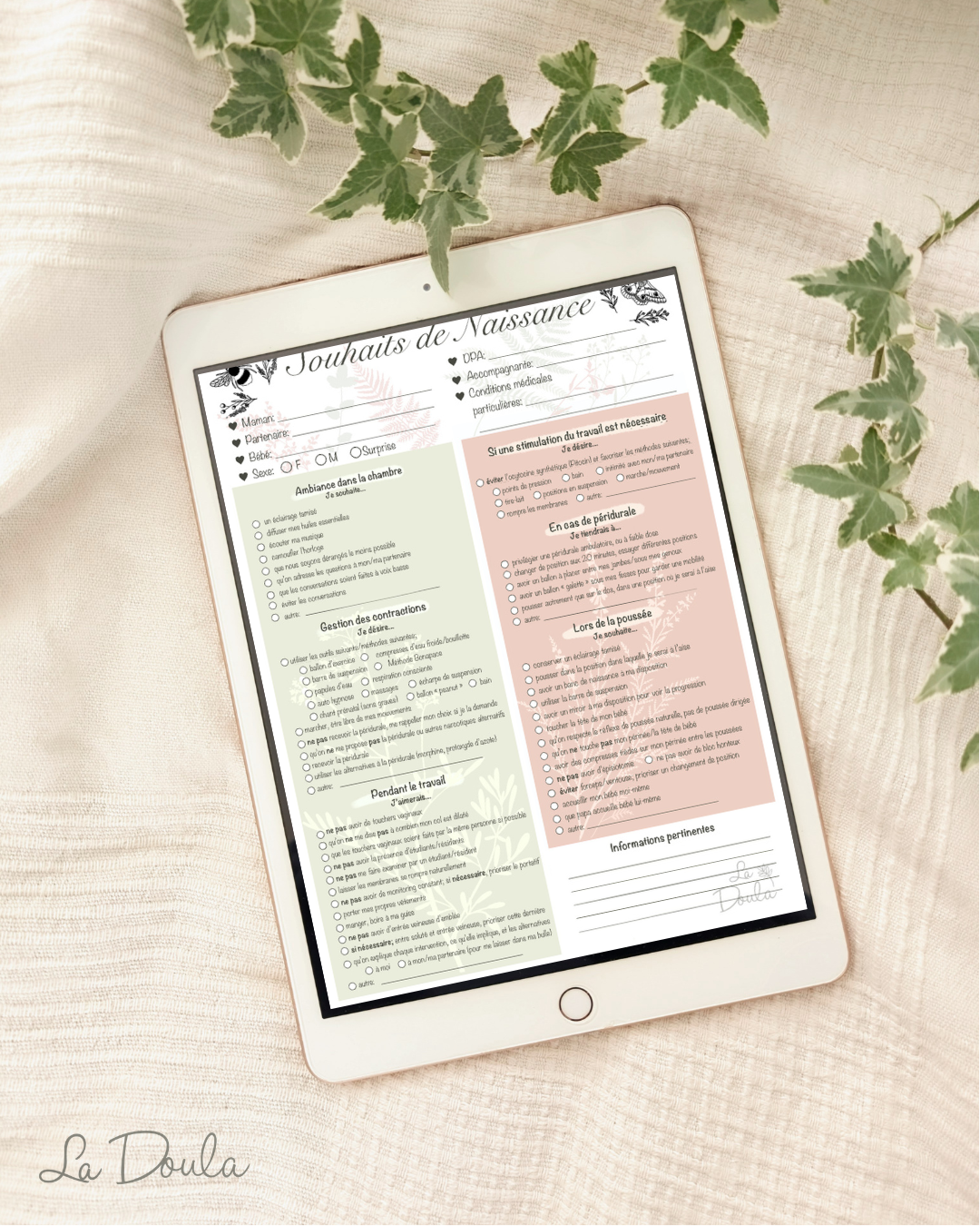 Birth Plan Checklist