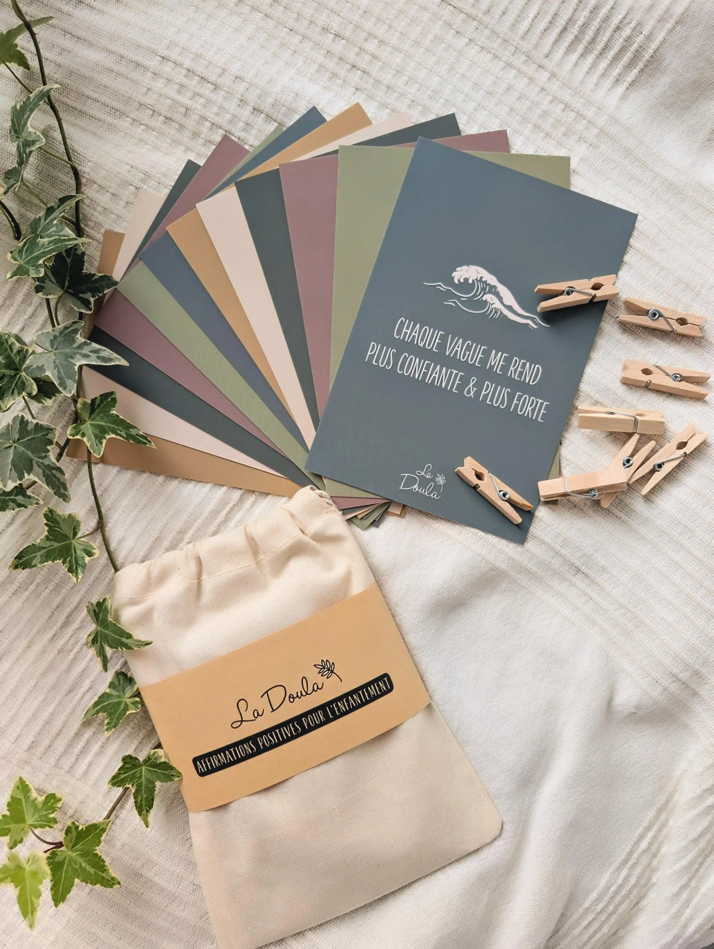Cartes d'affirmations pour l'enfantement