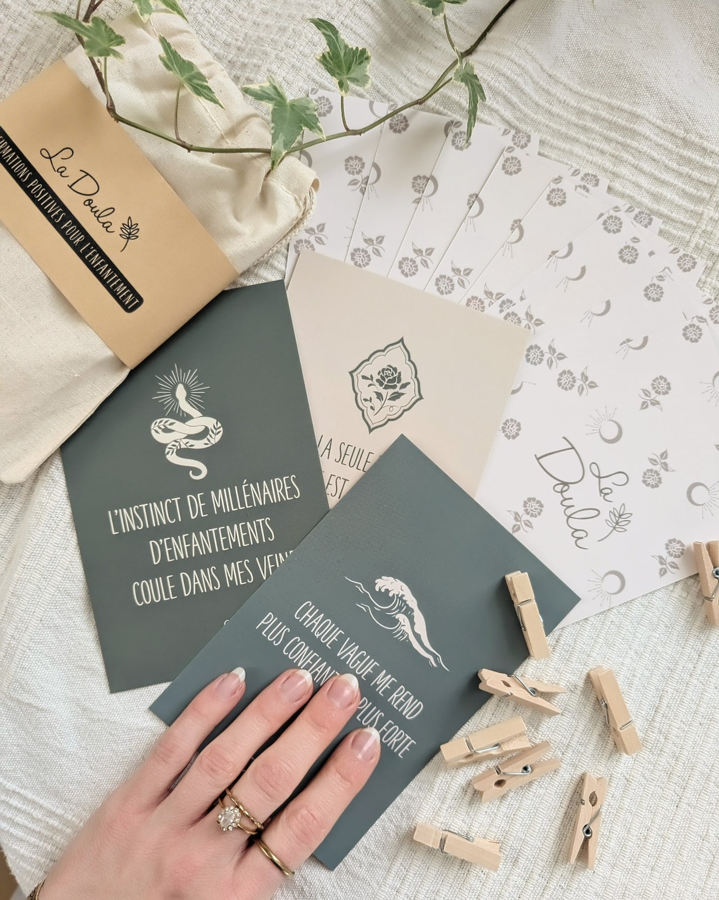 Cartes Affirmations Positives pour l'Enfantement
